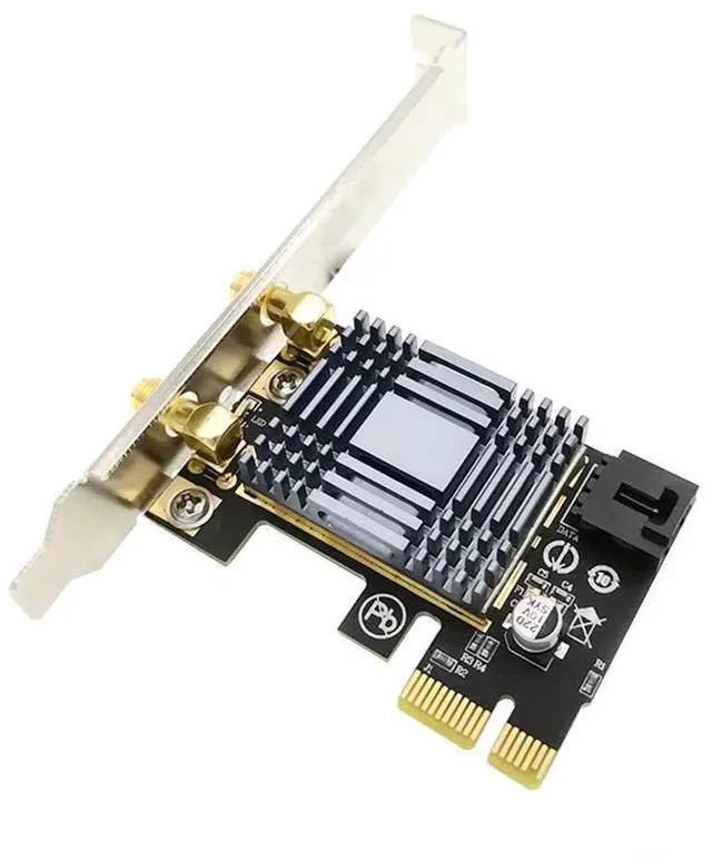 Alt view image 4 of 6 - 2.4G 5G PCIE Wireless Adapter AC 300Mbps Bluetooth 4.0 Stable WIFI Network Card Dual Band Lightweight Computer Games Pcie High Speed WiFi Adapter eokCXOY