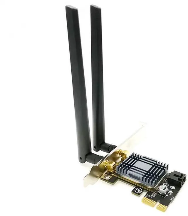 Alt view image 2 of 6 - 2.4G 5G PCIE Wireless Adapter AC 300Mbps Bluetooth 4.0 Stable WIFI Network Card Dual Band Lightweight Computer Games Pcie High Speed WiFi Adapter eokCXOY