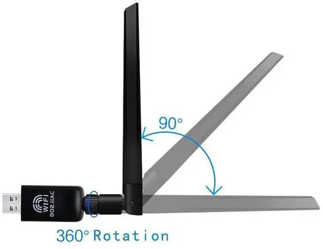 Alt view image 2 of 6 - USB WiFi Adapter 1200Mbps, USB Wireless Network Adapter WiFi Card/Dongle/Antenna, 5GHz Wireless Adapter for Desktop/PC/Laptop,Support Win10/8/7/XP/Vista Mac OS eokCXOY