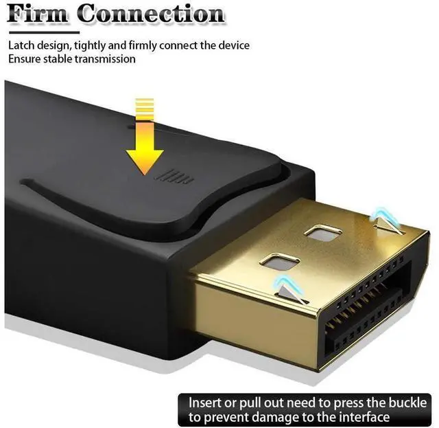 Alt view image 4 of 7 - 8K DisplayPort Cable 1.4 3.3ft / 1M, DP 1.4 to DP 1.4 Cable Support 8K @60Hz, 4K @144Hz,32.4Gbps, HBR3, HDR, for PC, TV, Laptop, DisplayPort to DisplayPort Cable (3.3 Feet) eokCXOY