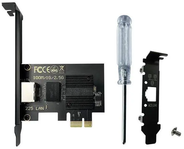 Alt view image 2 of 7 - 2.5Gbase-T Pcie Network Card Intel Chip I226-V 2.5G PCI Express Gigabit Ethernet Card Wired RJ45 LAN Adapter Converter for WINDOW 10 /11