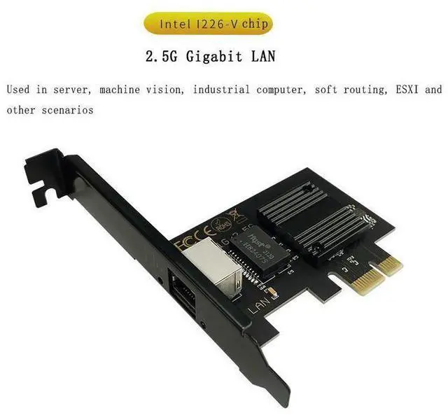 Alt view image 3 of 7 - 2.5Gbase-T Pcie Network Card Intel Chip I226-V 2.5G PCI Express Gigabit Ethernet Card Wired RJ45 LAN Adapter Converter for WINDOW 10 /11