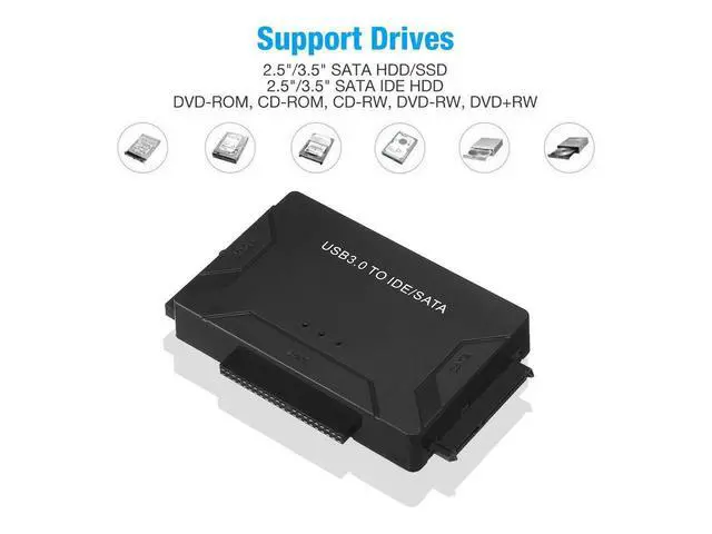 Alt view image 6 of 7 - USB 3.0 to IDE & SATA Converter External Hard Drive Adapter Kit 2.5"/3.5" Cable eokCXOY