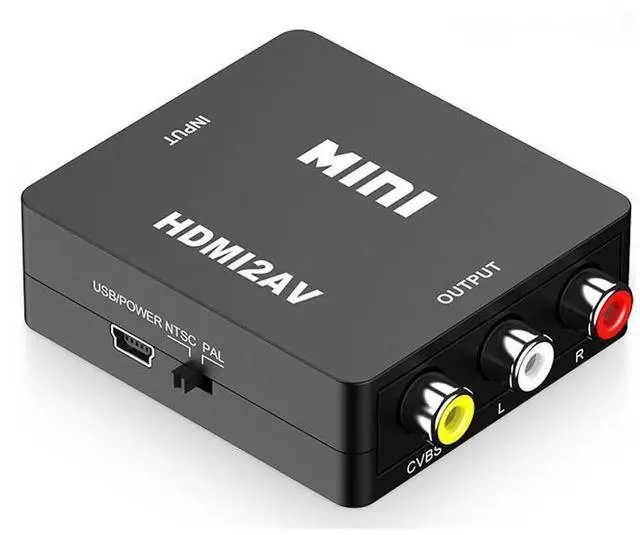 Main image of HDMI to RCA AV CVBS Converter Scaler 1080P Adapter Cable Box for Monito L/R Video HDTV2AV HD Support NTSC PAL