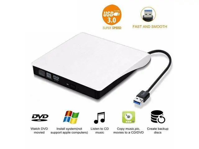 Alt view image 3 of 7 - USB 3.0 Slim External DVD RW CD Writer Drive Burner Reader Player Optical Drives For Laptop PC DVD burner dvd portatil eokCXOY