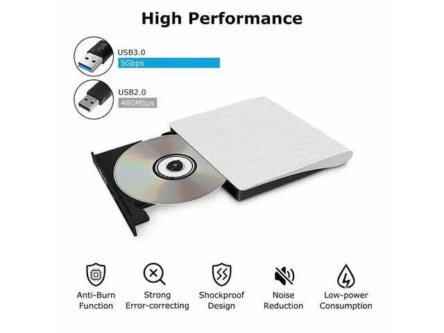 Alt view image 2 of 7 - USB 3.0 Slim External DVD RW CD Writer Drive Burner Reader Player Optical Drives For Laptop PC DVD burner dvd portatil eokCXOY