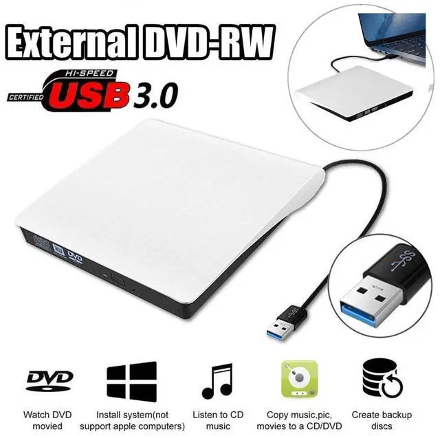 Main image of USB 3.0 Slim External DVD RW CD Writer Drive Burner Reader Player Optical Drives For Laptop PC DVD burner dvd portatil eokCXOY