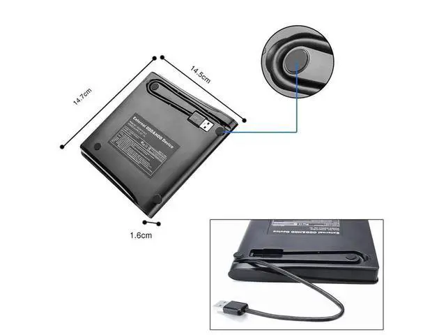 Alt view image 4 of 7 - USB 3.0 Slim External DVD RW CD Writer Drive Burner Reader Player Optical Drives For Laptop PC DVD burner dvd portatil eokCXOY