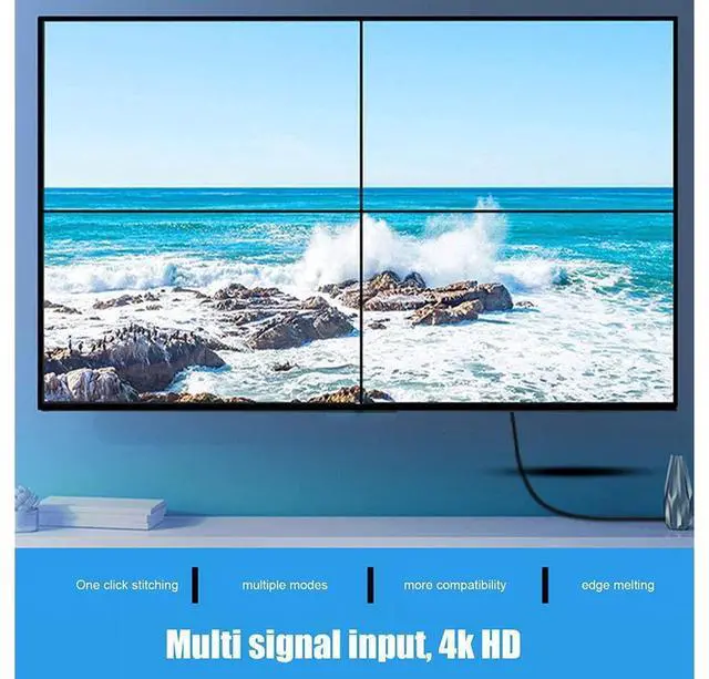 Alt view image 4 of 7 - HDMI Video Wall Controller Splicer, 4K @30Hz 4 Port HDMI Multimedia Interface Switcher, IR RS232 2X2 TV 4K 1x2 1x3 1x4 Processor SPDIF 3.5mm Out Audio HDMI Video Splicer Splitter Switch eokCXOY