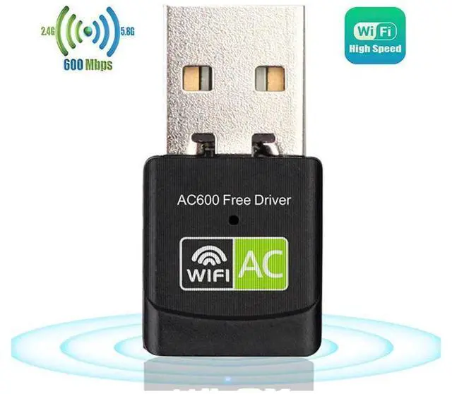 Alt view image 7 of 7 - AC600 USB WiFi Adapter, 600Mbps Dual Band 2.4/5Ghz (2.4G/150Mbps+5G/433Mbps) Wireless Adapter Network External Receiver, Mini WiFi Dongle for PC/Laptop/Desktop eokCXOY