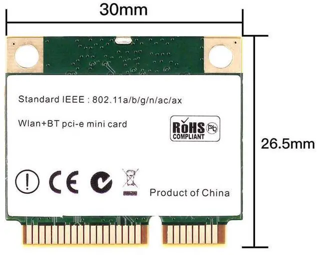 Alt view image 5 of 6 - MPE-AX1800H Mini PCIE Wifi Card Dual Band 2.4GHz 5GHz Wifi 6 802.11ax 1800Mbps Wireless Bluetooth 5.2 Network Adapter for PC Windows 10/11 64bit eokCXOY