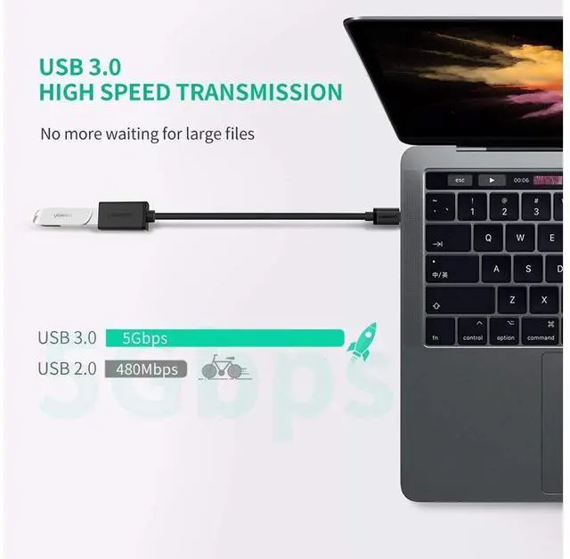 Alt view image 4 of 7 - USB C to USB Adapter, Type C Male to USB A Female Adapter OTG Cable Compatible MacBook Pro 2018/2017, Dell XPS 15/13, Samsung Galaxy S9 S8 Plus Note 9 Note 8 Pixel 2 etc eokCXOY