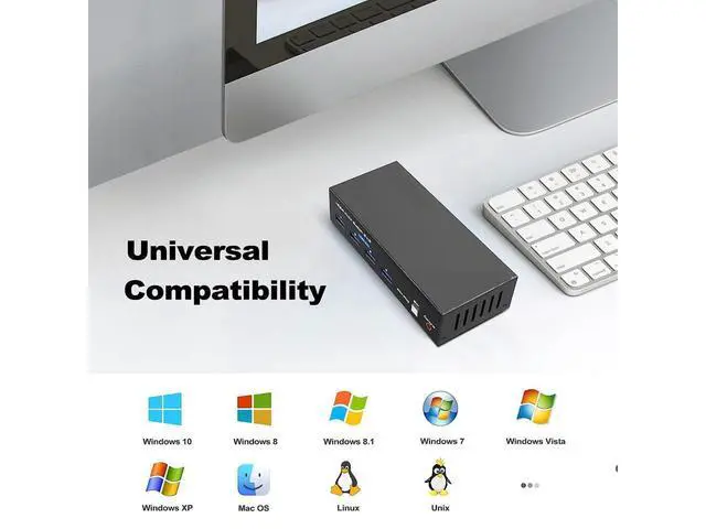 Alt view image 6 of 7 - HDMI KVM Switch Monitors 2 Computers, 8K60HZ/4K120Hz KVM Switch Dual Monitors 2 Computers with 4 USB 3.0 Port, HDMI KVM Switch 2 Port Support Button and Remote Switch, 2 PC Sharing 4 USB Devices