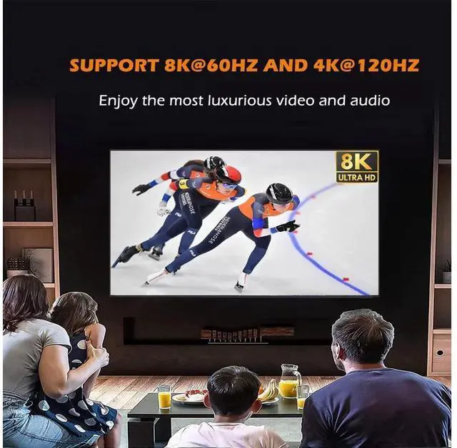 Alt view image 6 of 7 - HDMI 2.1 Switch, 8K Bi-Directional HDMI Switcher Splitter Supports 8K@60Hz, 4K@120Hz, 1080P@240Hz Compatible with PS4/PS5 Projectors Monitor Blu-Ray Player Xbox etc eokCXOY