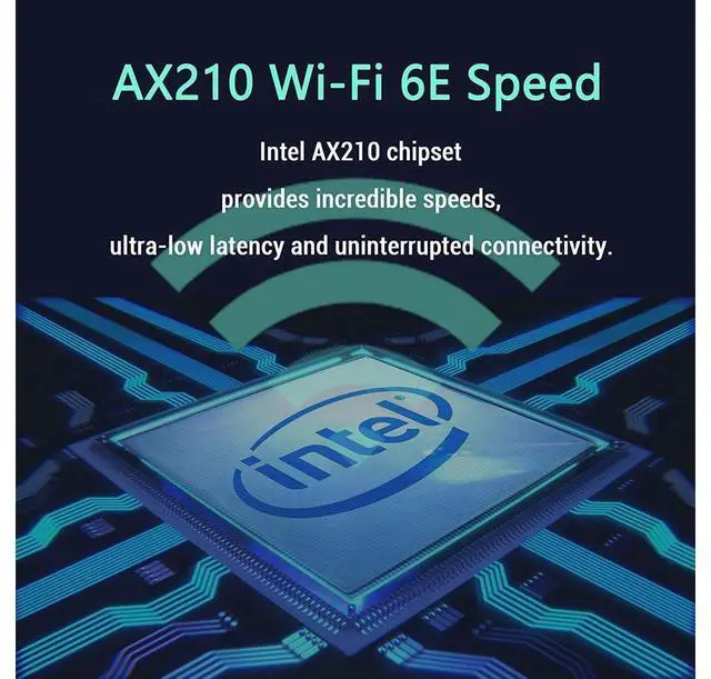 Alt view image 4 of 7 - New WiFi 6E 5400Mbps AX210 Wireless PCIe Card, Updated to 6G/5.8G/2.4GHz Tri-Band, Bluetooth 5.2, 802.11AX Internal Network Adapter for PC with MU-MIMO, Ultra-Low Latency, Support Windows10 (64bit)