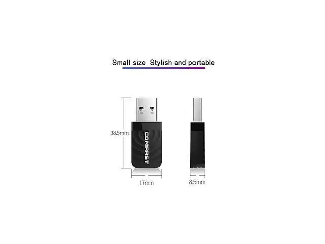 Alt view image 4 of 7 - USB Wi-Fi Dongle,1300Mbps USB WiFi Adapter for Desktop PC Laptop, WiFi Dongle Dual Band 2.4GHz/5.8GHz Wireless WiFi USB for PC Desktop Laptop, Support Windows XP/7/8/8.1/10 Mac 10.9-10.14 eokCXOY