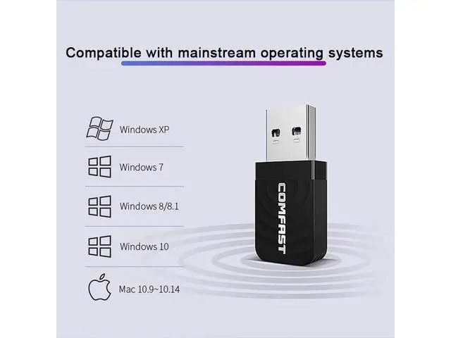 Alt view image 2 of 7 - USB Wi-Fi Dongle,1300Mbps USB WiFi Adapter for Desktop PC Laptop, WiFi Dongle Dual Band 2.4GHz/5.8GHz Wireless WiFi USB for PC Desktop Laptop, Support Windows XP/7/8/8.1/10 Mac 10.9-10.14 eokCXOY