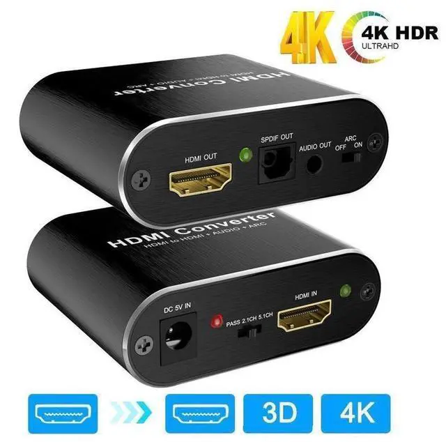 Main image of 4K 60Hz HDMI 2.0 Audio Extractor Splitter for PS5 Xbox Series X 4K HDMI Audio 5.1 ARC converter HDMI + optical toslink SPDIF+3.5mm audio output,OZV8 eokCXOY