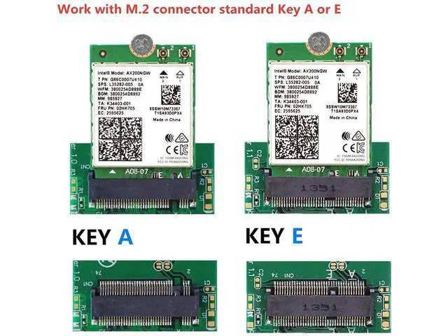Alt view image 6 of 7 - WiFi 6 AX200 WiFi Adapter for Windows 10 64bit Chrome OS and Linux Laptop or Desktop PCs-802.11AX 2.4GHz 574Mbps or 5GHz 2.4Gbps(160MHz) with Bluetooth 5.0-Intel WiFi 6 AX200 NGW eokCXOY