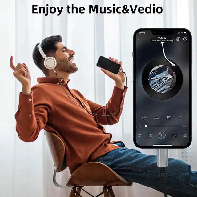 Alt view image 5 of 7 - USB C to 3.5mm Male Headphone Jack Adapter, USB Type C to Male Adapter Dongle Cable Cord Car Headphone Compatible with S-a-m-s-u-n-g Gal-axy S22 S21 S20 Ultra S20+ Note 20,i-P-a-d Pro,Pixel