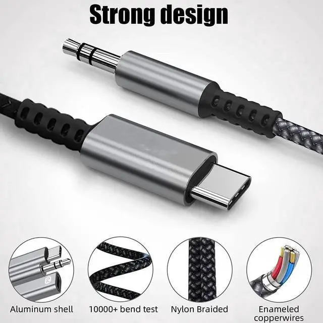 Alt view image 7 of 7 - USB C to 3.5mm Male Headphone Jack Adapter, USB Type C to Male Adapter Dongle Cable Cord Car Headphone Compatible with S-a-m-s-u-n-g Gal-axy S22 S21 S20 Ultra S20+ Note 20,i-P-a-d Pro,Pixel