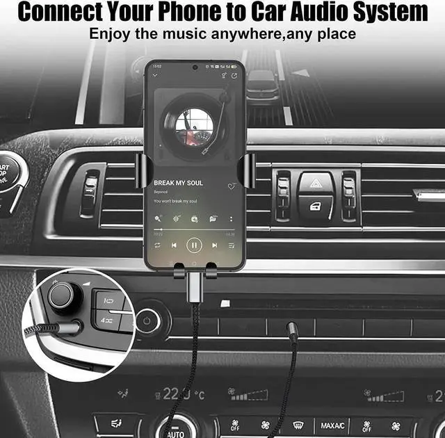 Alt view image 3 of 7 - USB C to 3.5mm Male Headphone Jack Adapter, USB Type C to Male Adapter Dongle Cable Cord Car Headphone Compatible with S-a-m-s-u-n-g Gal-axy S22 S21 S20 Ultra S20+ Note 20,i-P-a-d Pro,Pixel