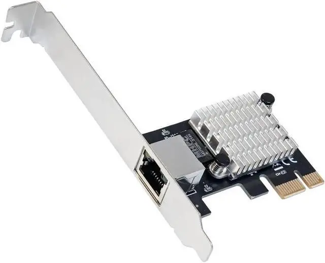 Main image of 2.5 Gigabit Ethernet PCI Express PCI-E Network Interface Card 10/100/1000/25000 Mbps RJ45 LAN Intel I225 Chipset, Black (SY-PEX24076)
