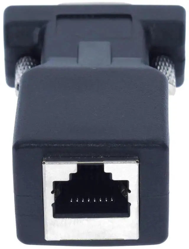 Alt view image 4 of 5 - DB9 to RJ45 Adapter RJ45 to RS232 Converter RJ45 Female to 9 Pin Adapter DB9 Male Serial COM Port to Network Port Adapter