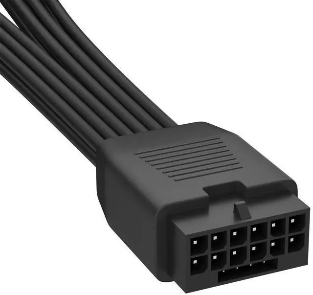 Alt view image 3 of 6 - 12VHPWR Cable Extension, 16 Pin(12+4) Female to Dual PCIe 8 Pin(6+2) Male GPU, PSU Conversion Cable for Power Supply 6.8 in(17cm)