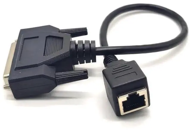 Alt view image 7 of 7 - RJ45 to DB25 Female Serial Console Cable Adapter Extension Cable 30CM