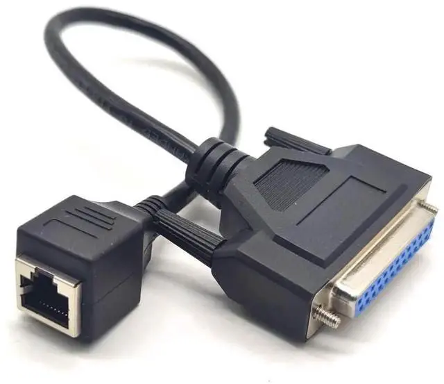 Alt view image 6 of 7 - RJ45 to DB25 Female Serial Console Cable Adapter Extension Cable 30CM