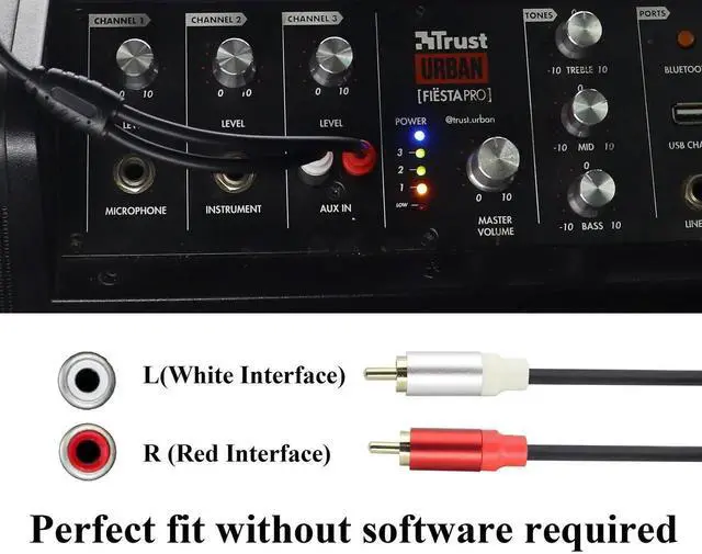 Alt view image 4 of 7 - Gold-Plated Red/White Double RCA Male Head to RCA Female Stereo Audio Extension Cable, Flexible PVC Audio Cable for Speakers,Home Theaters, High-Definition Tvs and Game Consoles(30 CM)