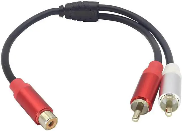 Main image of Gold-Plated Red/White Double RCA Male Head to RCA Female Stereo Audio Extension Cable, Flexible PVC Audio Cable for Speakers,Home Theaters, High-Definition Tvs and Game Consoles(30 CM)