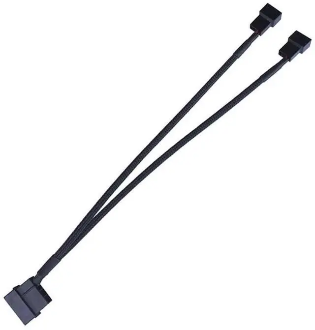 Alt view image 2 of 5 - 4-Pin Molex to 2 Way 3 Pin / 4 Pin PC Case Fan Power Adapter Cable 10.6 27cm