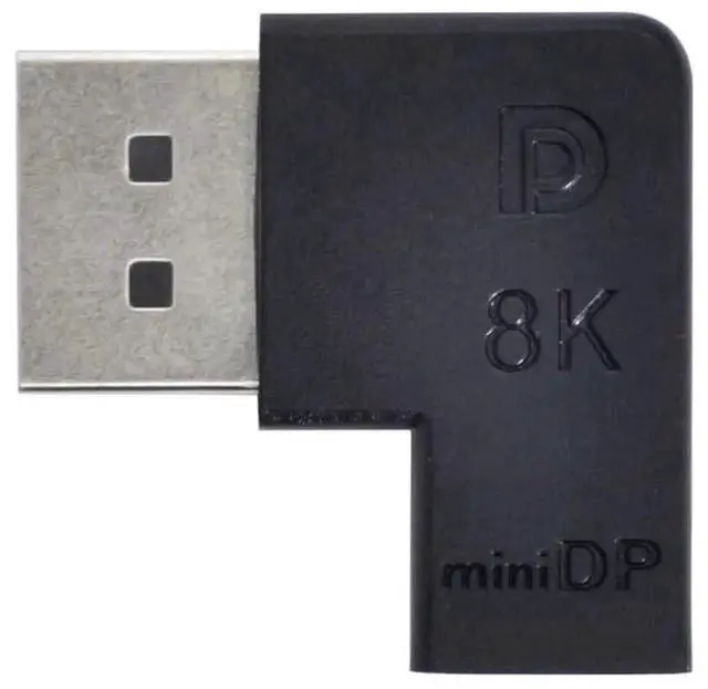 Main image of 8K 60hz Angled Mini DisplayPort 1.4 Male to DP Female Adapter Ultra-HD UHD 144hz 7680 * 4320 for Laptop Monitor Video PC