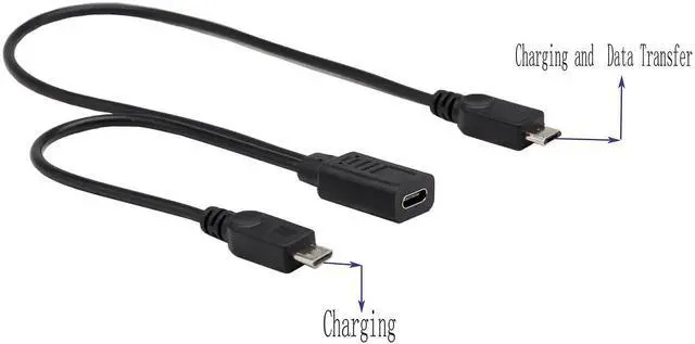Alt view image 5 of 6 - Micro USB 2.0 & USB-C Multi-Connector Sync & Charge Cable - 30cm (For Smartphones, Computers, Tablets with Micro USB & USB Type-C Ports)