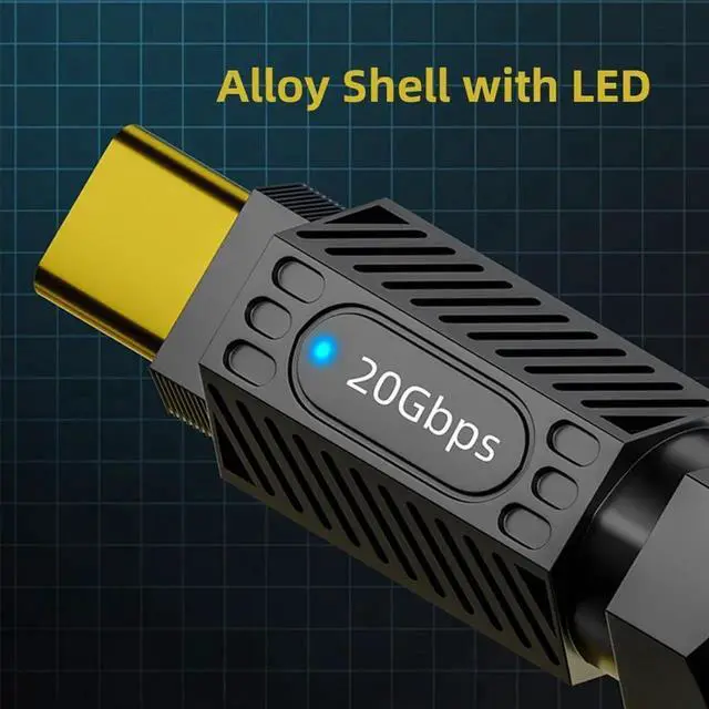 Alt view image 3 of 7 - High Flex Ultra Soft 140W 20Gbps 8K USB-C USB4 Cable Type-C Male to Female Power & Data Extension Cable for Gaming Keyboard Mouse 1m/3.3ft