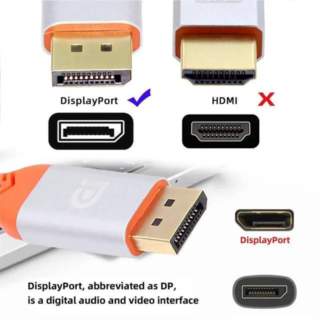 Alt view image 7 of 7 - DP Displayport to DP 4K Male to Male High Flex Ultra Soft Monitor Cable Hyper Super Flexible Cord for Computer Graphics Card 2m