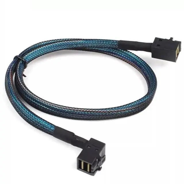 Alt view image 3 of 5 - MINI SAS HD SFF-8643 to 90 Degree MINI SAS SFF-8643 Server Connection Cable 50CM