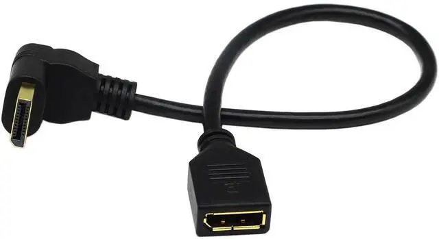 Alt view image 5 of 7 - (30 CM/12inch) DP to DP Cable, Gold Plated 90 Degree Up Displayport Male to Displayport Female Audio and Video Extender Adapter Cable (Up M/F)