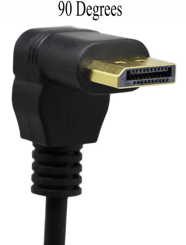 Alt view image 6 of 7 - (30 CM/12inch) DP to DP Cable, Gold Plated 90 Degree Up Displayport Male to Displayport Female Audio and Video Extender Adapter Cable (Up M/F)