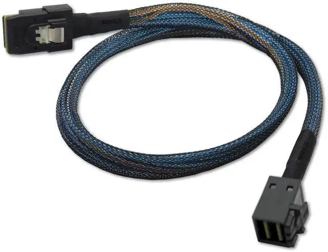 Alt view image 2 of 5 - High-Performance Mini SAS HD Cable SFF-8643 to SFF-8087 Data Transfer Cord (1 Cable, 0.5 M / 1.6 Feet)