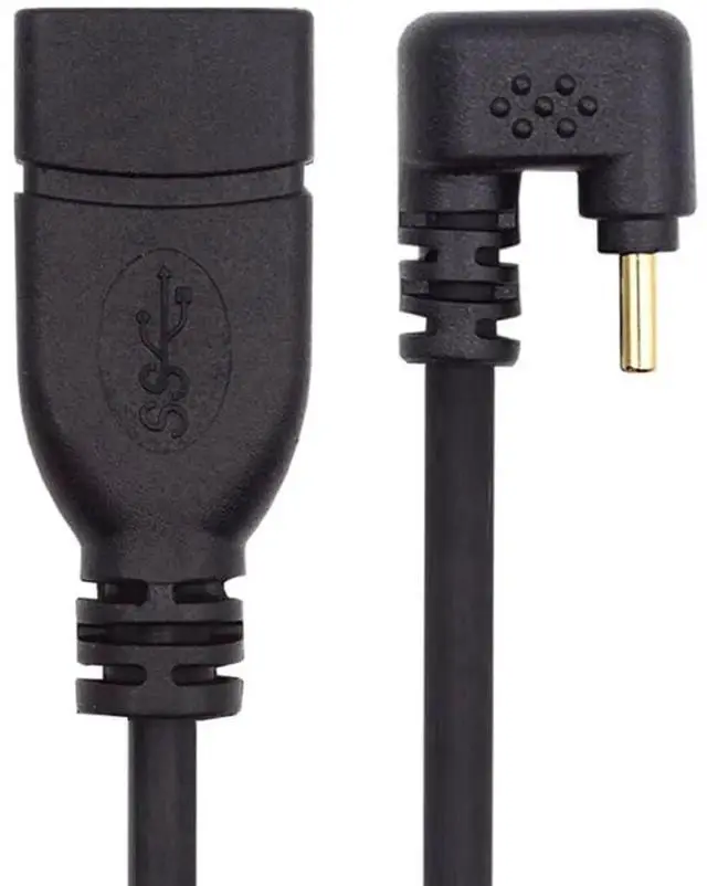Main image of 90 Degree USB-C Type-C USB 3.1 Male to USB 3.0-A Female Adapter 10Gbps OTG Data Power Cable 30cm Opposite U Shape Back Angled