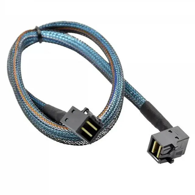 Alt view image 2 of 5 - Mini SAS HD SFF-8643 to 90 Degree Mini SAS SFF-8643 Server Connection Cable 100CM