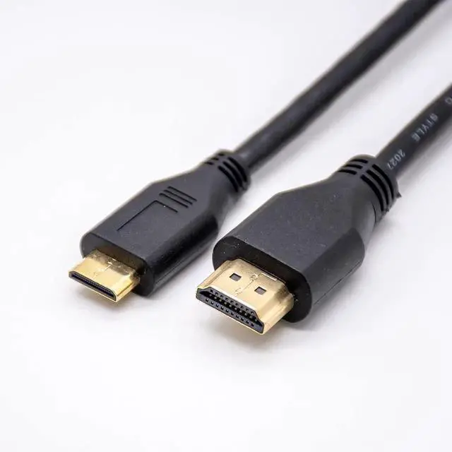 Alt view image 3 of 3 - Male HDMI to Mini HDMI Plug Straight Adapter Cable 1Meter