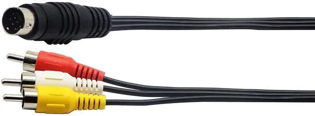 Alt view image 7 of 7 - 3 RCA to 7 Pin Mini DIN S-Video Extension Cable, 5ft/1.5M, for Laptop, Personal Computer, Projector, Television, DVD Player