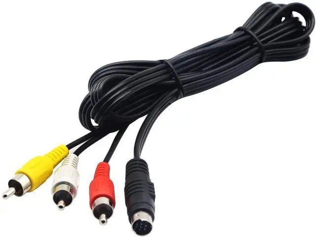 Alt view image 4 of 7 - 3 RCA to 7 Pin Mini DIN S-Video Extension Cable, 5ft/1.5M, for Laptop, Personal Computer, Projector, Television, DVD Player