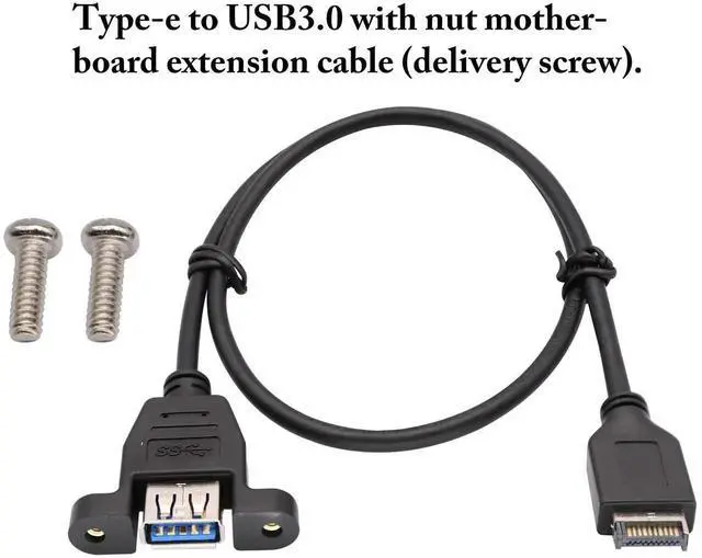 Alt view image 5 of 7 - 1.6ft/50cm USB 3.1 to Type-A Female Extension Cable (USB 3.1 Front Panel Header to USB 3.0 Type-A Female)
