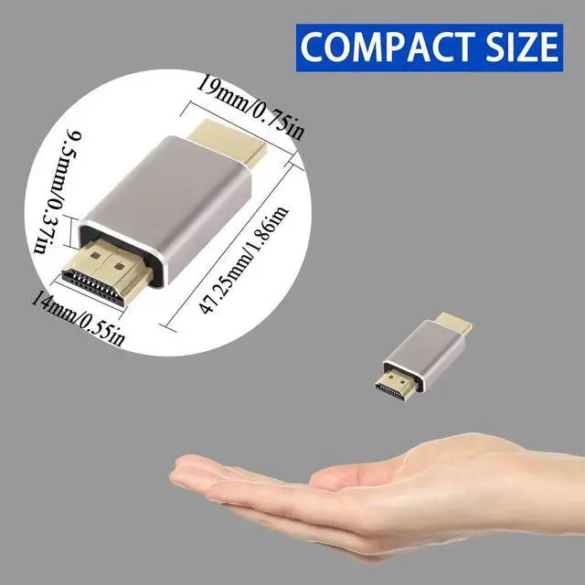Alt view image 7 of 7 - 8K HDMI Male to Male Extension Adapter Coupler HDMI 2.1 Male-A HD Connector, Support 8K@60Hz/4K@120Hz HDR, for HDTV Projector Laptop PC, 2 pcs