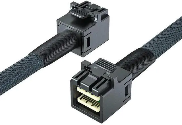 Alt view image 2 of 4 - SFF-8643 to SFF-8643 Internal Mini SAS HD Cable with Sideband, Support up to 4 Lanes of SAS Data, Work with Server, Raid Card & PCI Express Controller,1-m(3.28ft)
